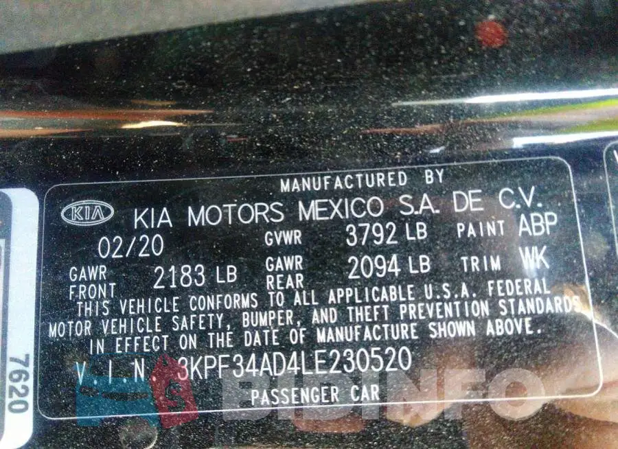 3KPF34AD4LE230520 Photo# 9