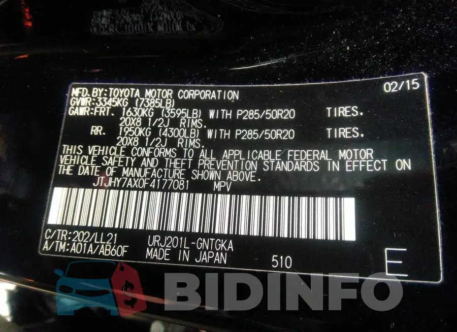 JTJHY7AX0F4177081 Photo# 9