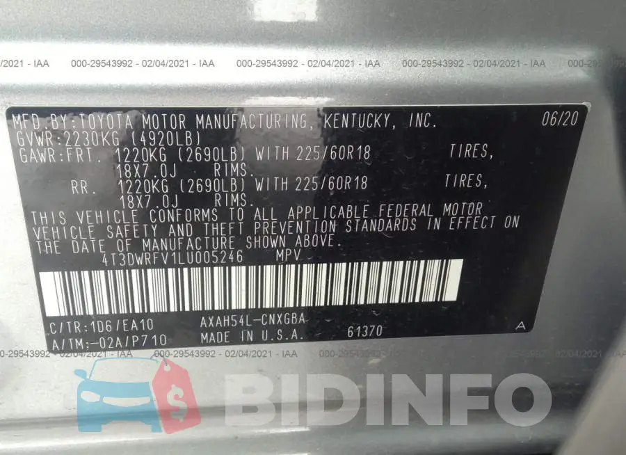 4T3DWRFV1LU005246 Photo# 9
