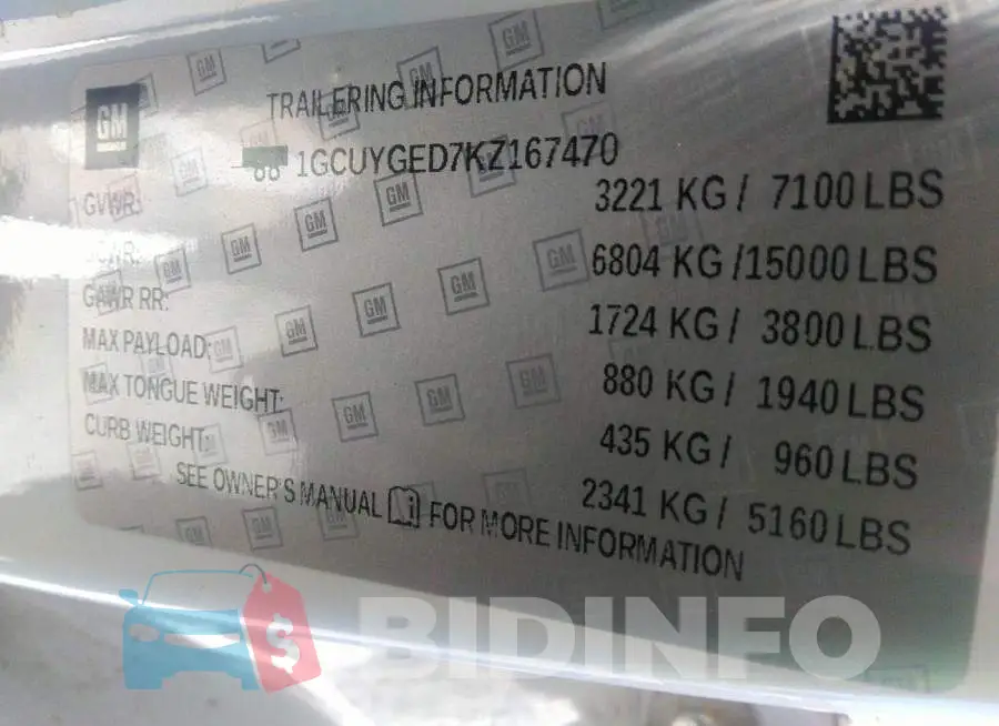 1GCUYGED7KZ167470 Photo# 9