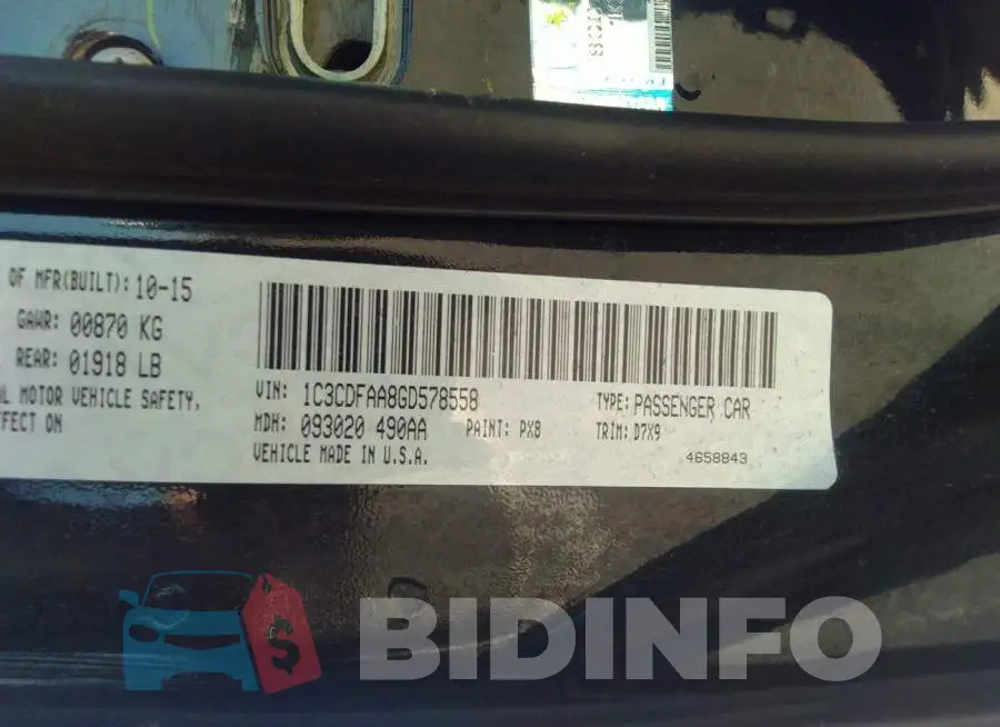 1C3CDFAA8GD578558 Photo# 9