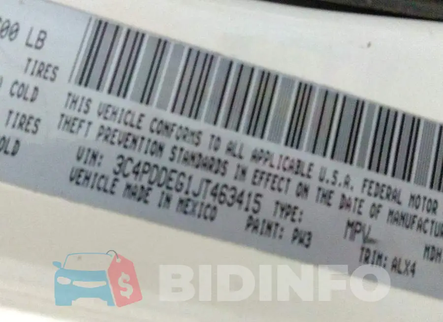 3C4PDDEG1JT463415 Photo# 9