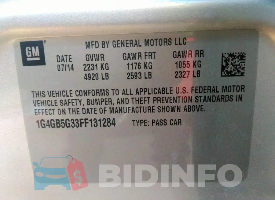 1G4GB5G33FF131284 Photo# 9