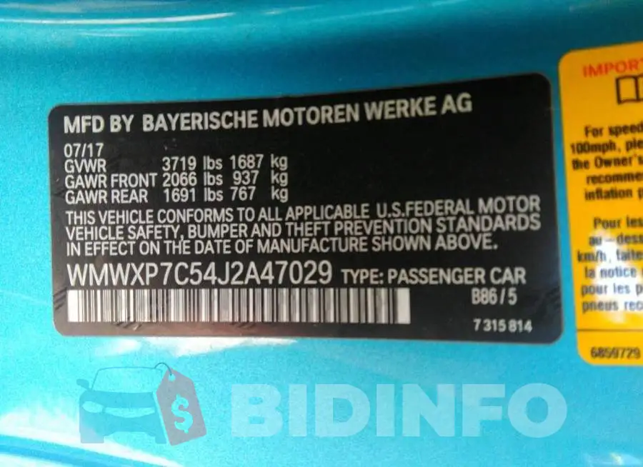 WMWXP7C54J2A47029 Photo# 9