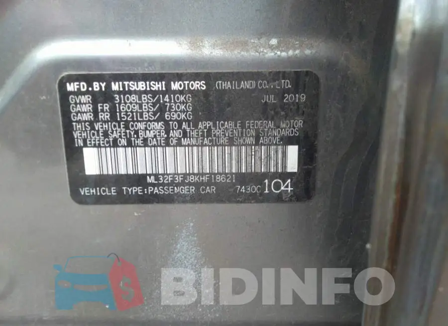ML32F3FJ8KHF18621 Photo# 9