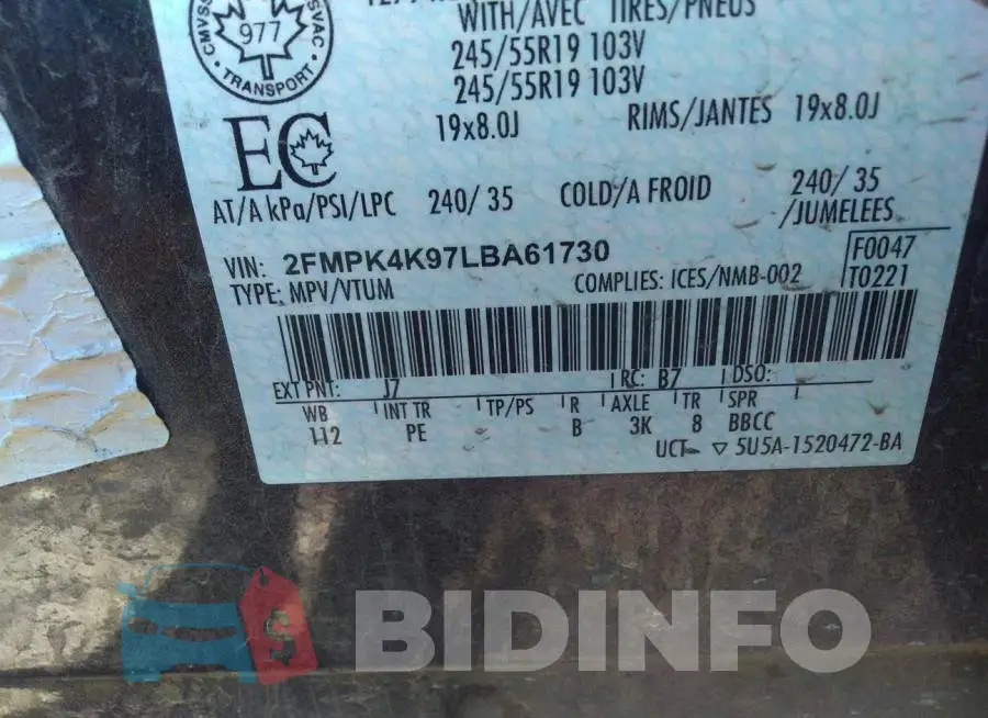 2FMPK4K97LBA61730 Photo# 9