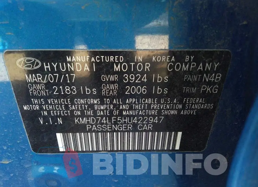 KMHD74LF5HU422947 Photo# 9