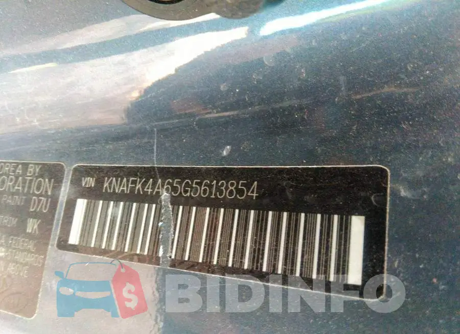 KNAFK4A65G5613854 Photo# 9