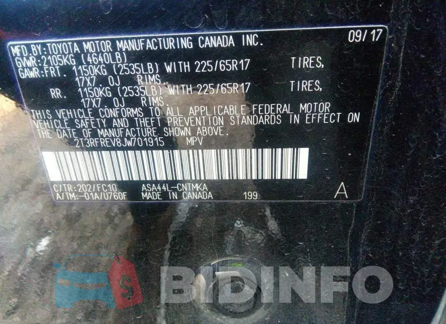 2T3RFREV8JW701915 Photo# 9
