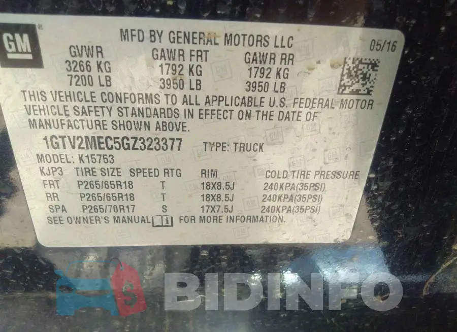 1GTV2MEC5GZ323377 Photo# 9