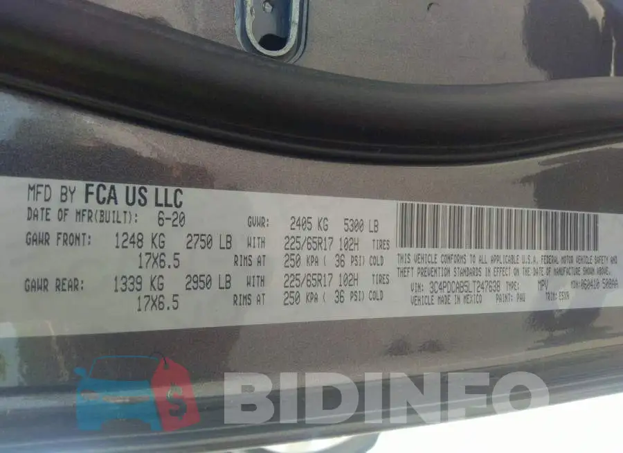 3C4PDCAB5LT247638 Photo# 9