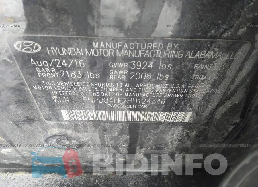 5NPD84LF7HH124346 Photo# 9