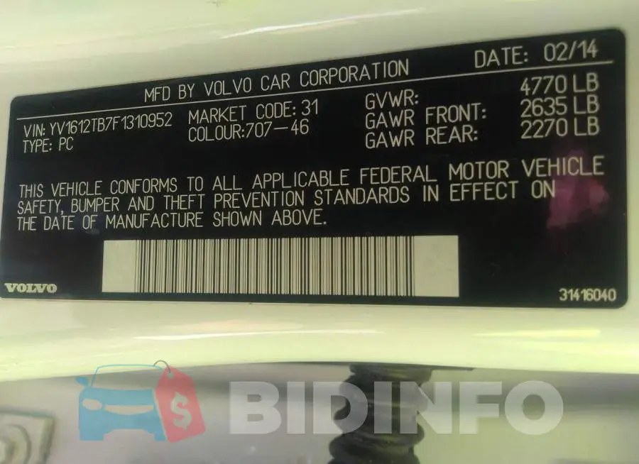 YV1612TB7F1310952 Photo# 9