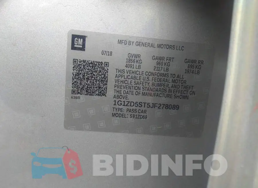 1G1ZD5ST5JF278089 Photo# 9