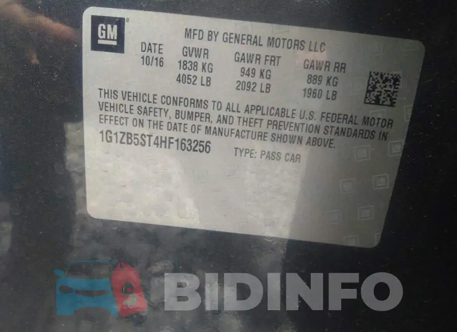 1G1ZB5ST4HF163256 Photo# 9