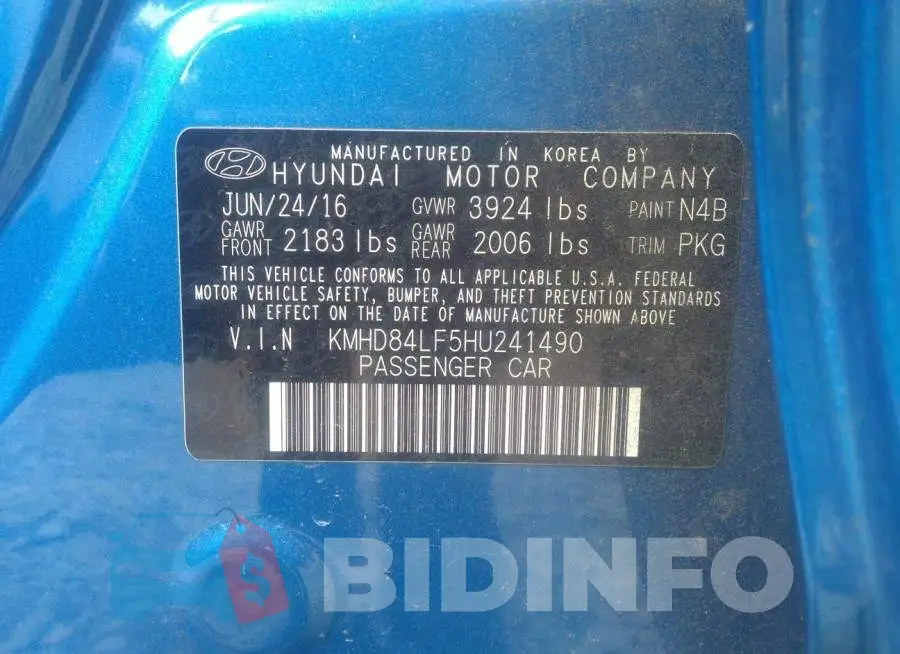 KMHD84LF5HU241490 Photo# 9