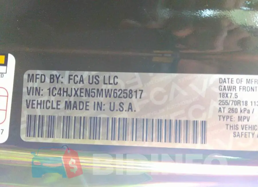 1C4HJXEN5MW625817 Photo# 9