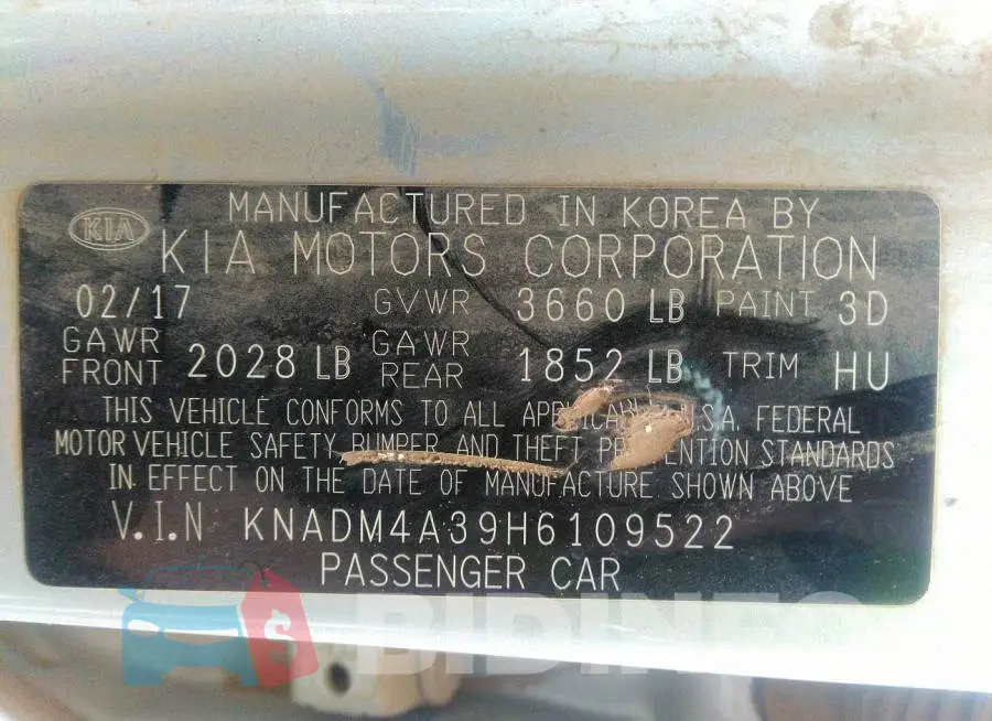 KNADM4A39H6109522 Photo# 9