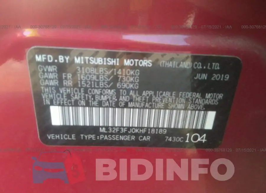 ML32F3FJ0KHF18189 Photo# 9