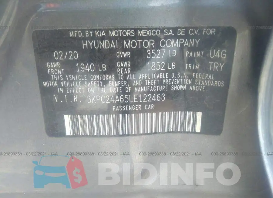 3KPC24A65LE122463 Photo# 9