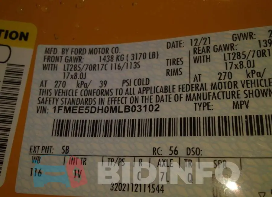 1FMEE5DH0MLB03102 Photo# 9
