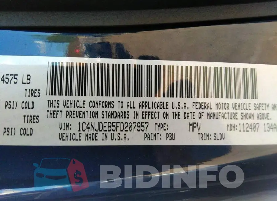 1C4NJDEB5FD207957 Photo# 9