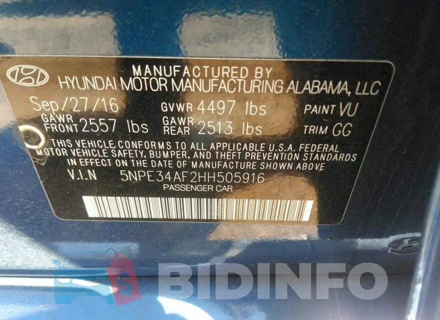 5NPE34AF2HH505916 Photo# 9