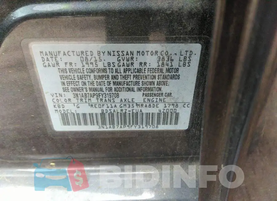 3N1AB7AP9FY319708 Photo# 9