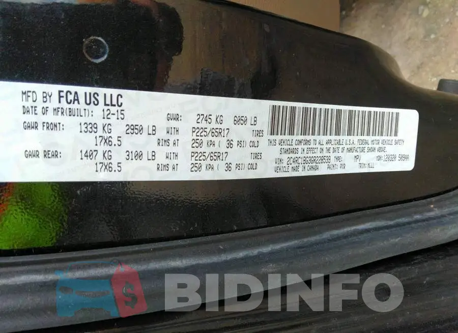 2C4RC1BG3GR228539 Photo# 9