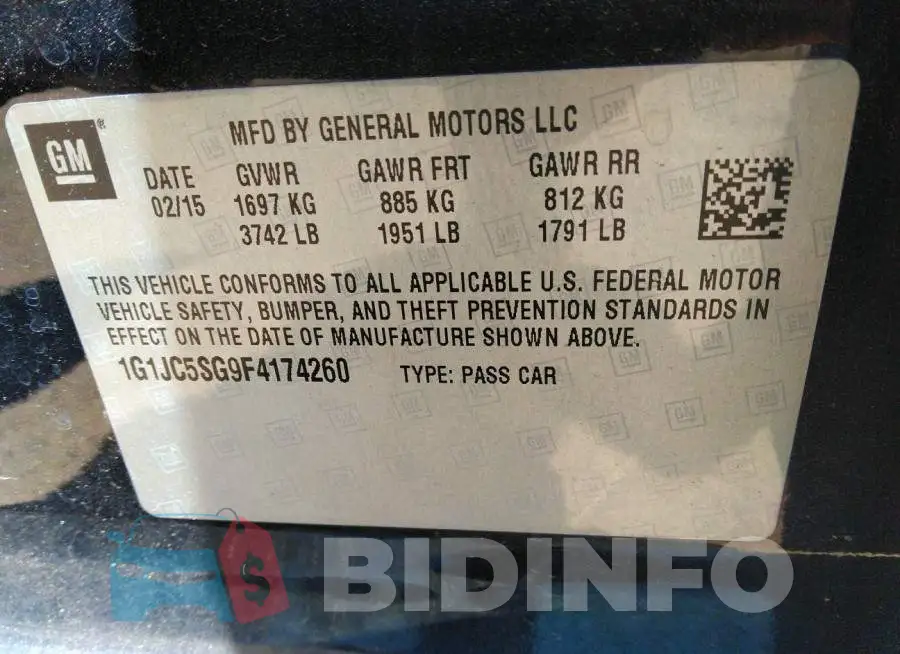 1G1JC5SG9F4174260 Photo# 9