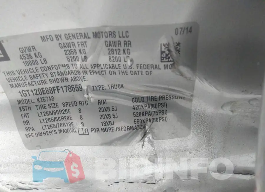1GT120E88FF178659 Photo# 9