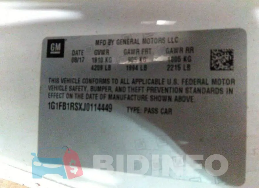 1G1FB1RSXJ0114449 Photo# 9