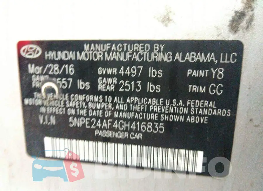 5NPE24AF4GH416835 Photo# 9