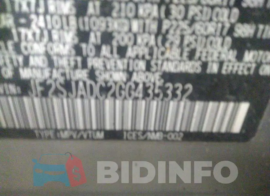 JF2SJADC2GG435332 Photo# 9