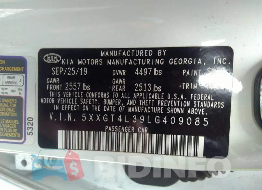 5XXGT4L39LG409085 Photo# 9
