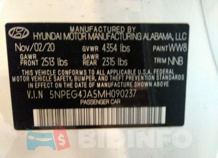 5NPEG4JA5MH090237 Photo# 9