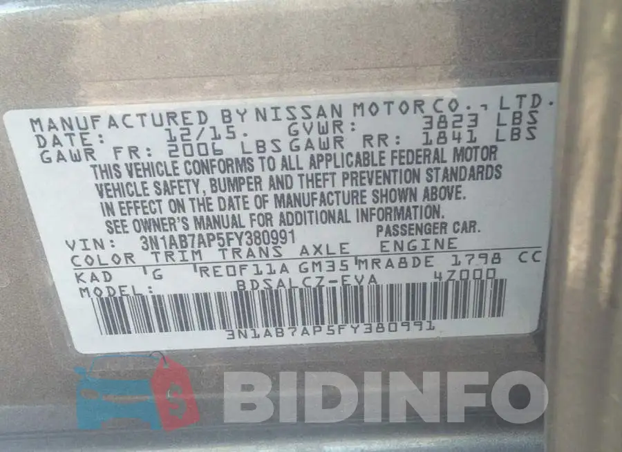 3N1AB7AP5FY380991 Photo# 9