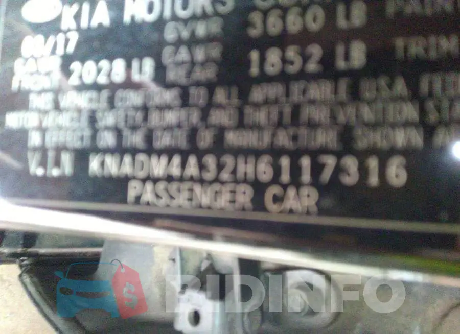KNADM4A32H6117316 Photo# 9