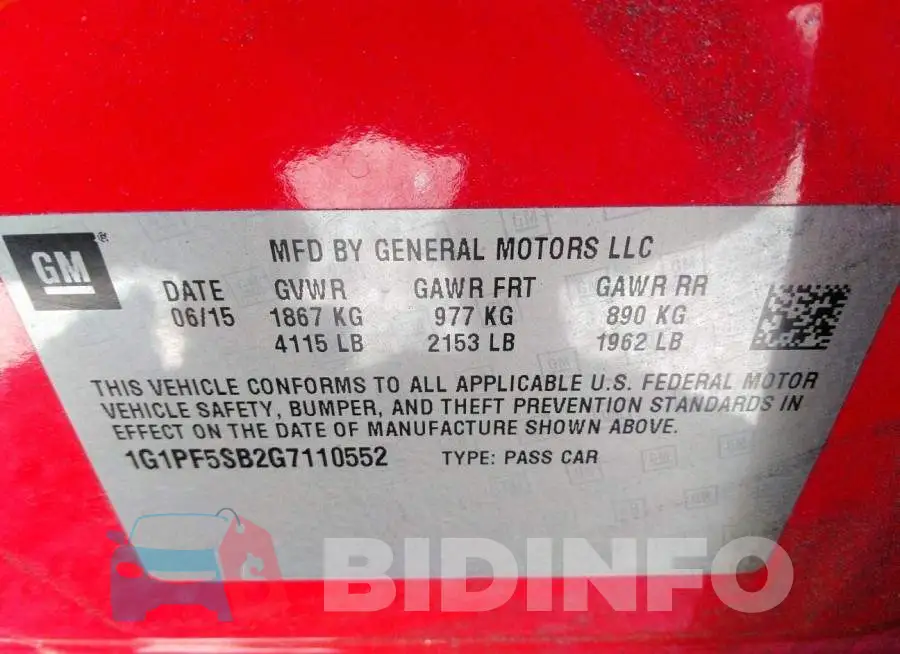 1G1PF5SB2G7110552 Photo# 9