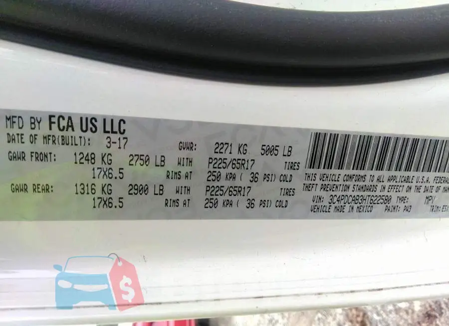 3C4PDCAB3HT622580 Photo# 9