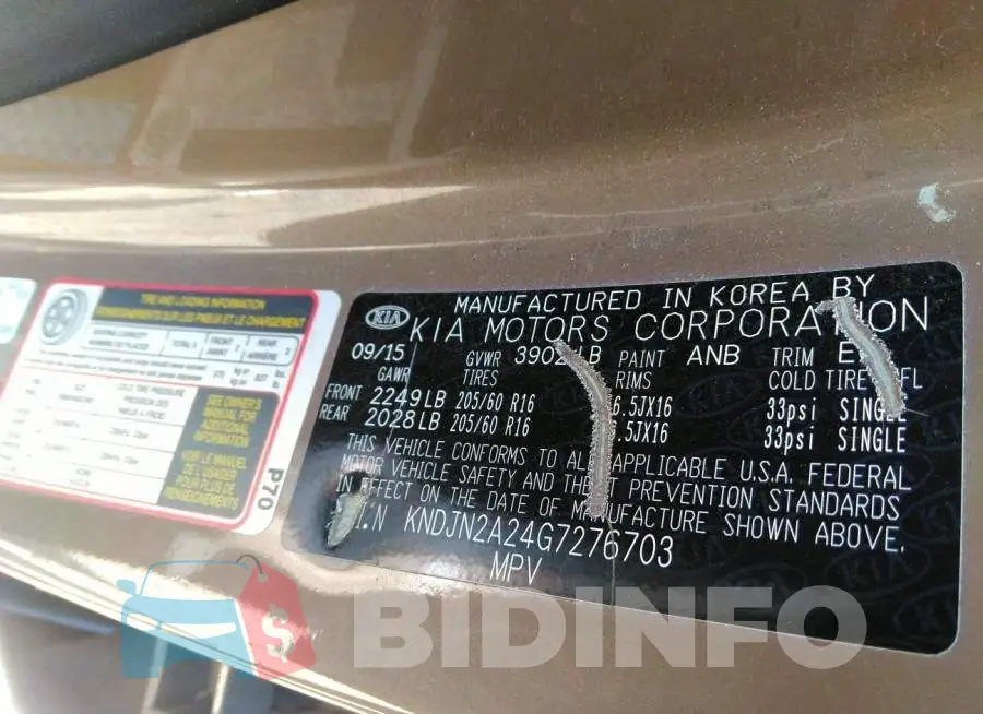 KNDJN2A24G7276703 Photo# 9