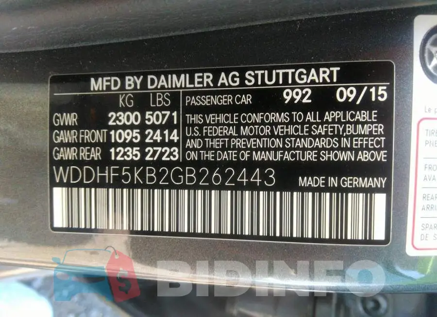 WDDHF5KB2GB262443 Photo# 9