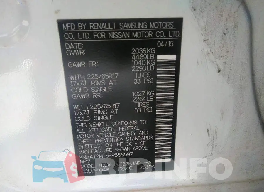 KNMAT2MT5FP558597 Photo# 9