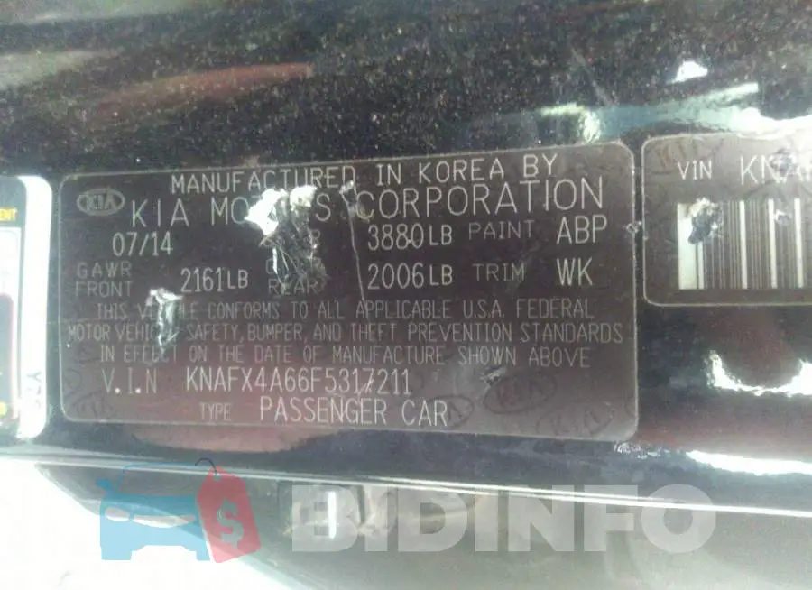 KNAFX4A66F5317211 Photo# 9