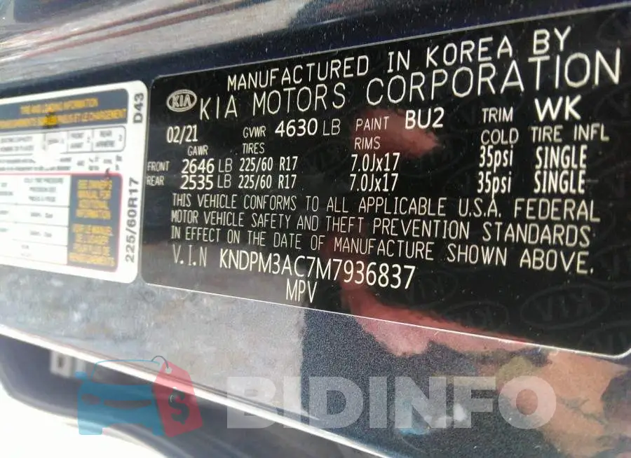 KNDPM3AC7M7936837 Photo# 9