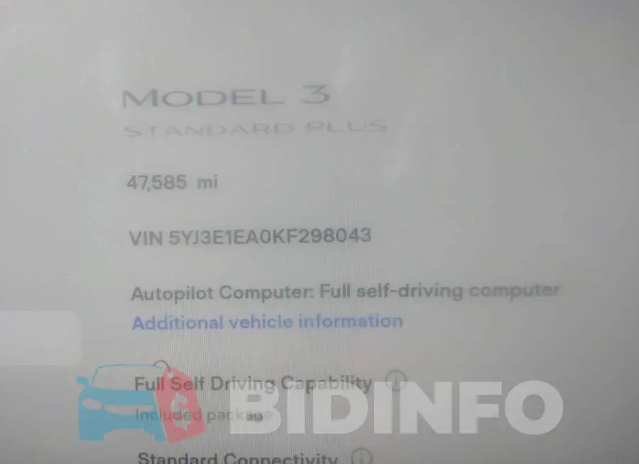 5YJ3E1EA0KF298043 Photo# 7