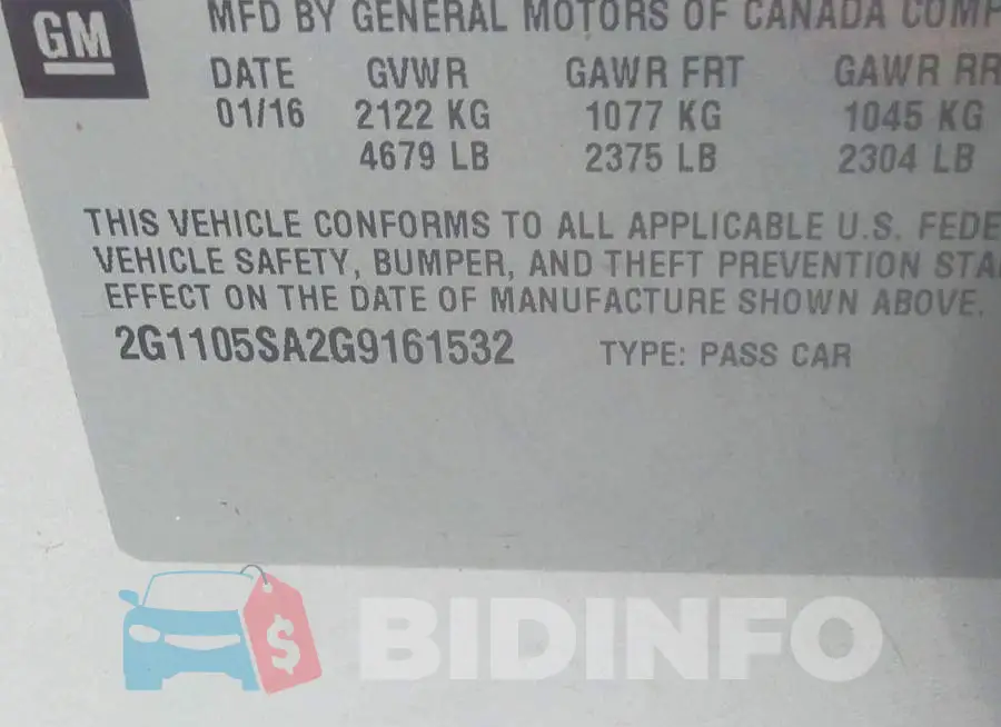 2G1105SA2G9161532 Photo# 9