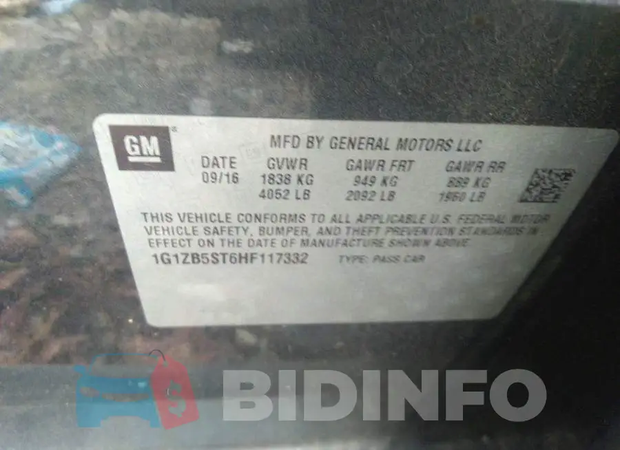 1G1ZB5ST6HF117332 Photo# 9