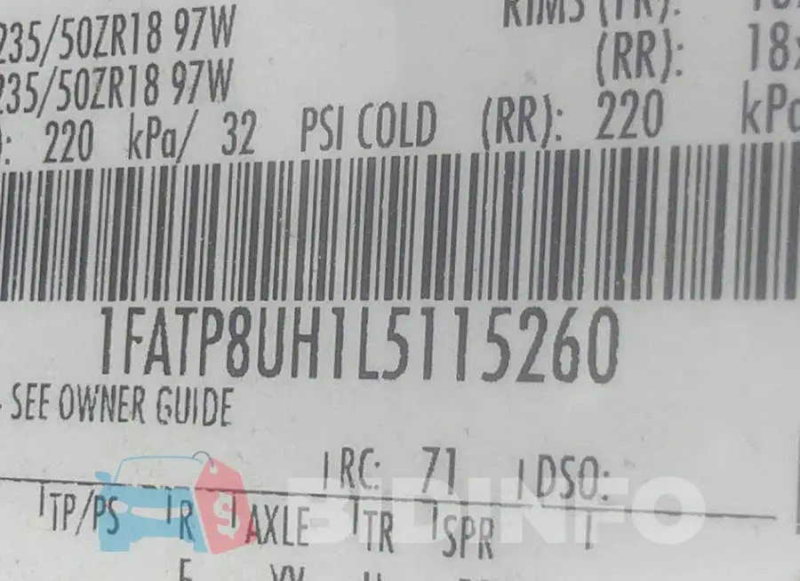 1FATP8UH1L5115260 Photo# 9