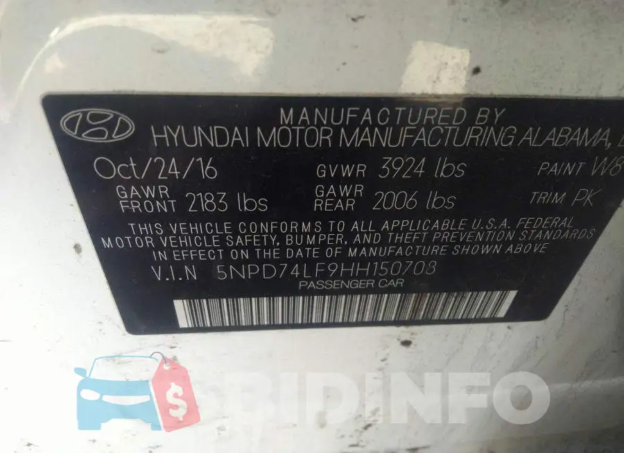 5NPD74LF9HH150708 Photo# 9